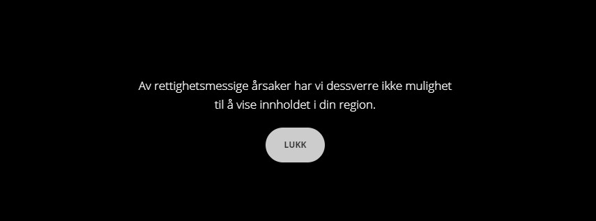 Feilmelding i det jeg vil se Dplay i utlandet