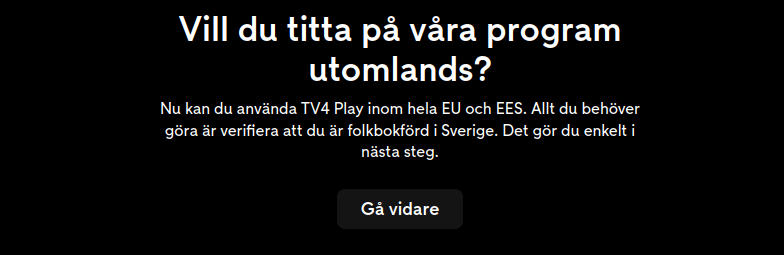 TV4Play i EU og i Norge.